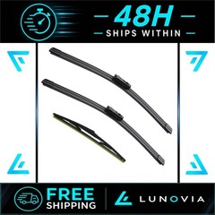 ZIXMMO Wiper Blade Replacement for 2017-2025 Mazda CX-5 CX-9 – Set of 3