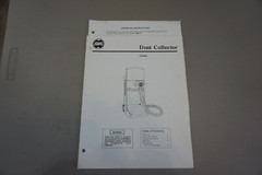 Shopsmith Mark V Dust Collector Manual, Great Shape!