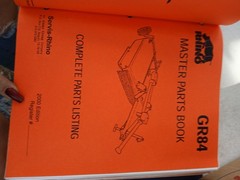 Rhino Parts Catalog Operator Manuals Binder GR60, GR72, GR84, SR166, RC12, E-60