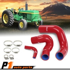 Red Radiator Hose Set Upper Lower & Bypass Hoses Fit For John Deere Models New