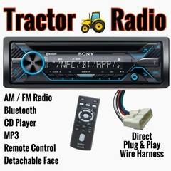 Bobcat Tractor Plug & Play Sony Radio AM FM Bluetooth NX RX DK CK Series Cab