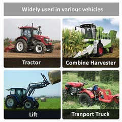 Universal Tractor Seat Tracks Thickly-padded Seat & Backrest w/ 140 mm Slide