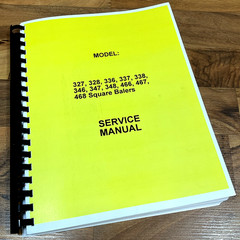 Service Manual fit John Deere 338 346 347 348 Square Baler Repair Shop Technical