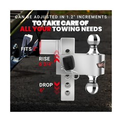 Uriah Products Aluma Tow Adjustable Lightweight Aluminum Alloy Trailer Hitch …