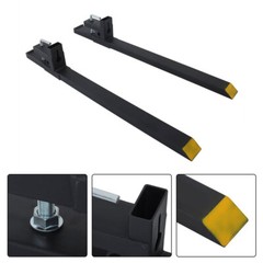 New 4000lbs 60″ Clamp on Pallet Forks for SkidSteer Loader Bucket Tractor Fork
