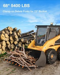 🔝Garvee Clamp On Debris Forks to 68″ Bucket 5400lbs Pallet Forks Bucket Forks