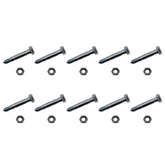 13865 Qty 10: 2-1/8″ x 5/16″ Shear Pin with Nut Fits Snapper