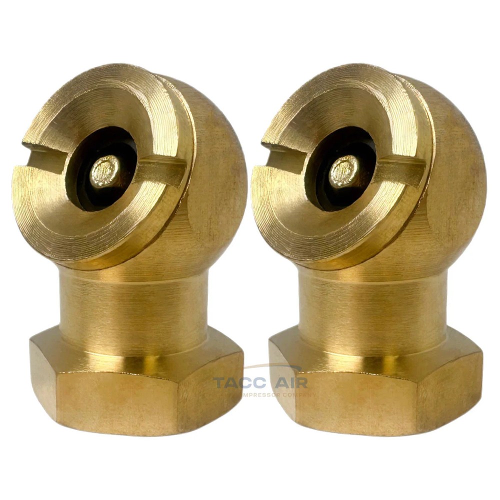 2 Pack Standard Ball Foot Air Tire Chuck Inflator 1/4″ Female NPT Closed Flow