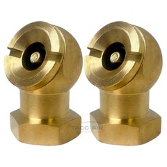 2 Pack Standard Ball Foot Air Tire Chuck Inflator 1/4″ Female NPT Closed Flow