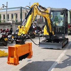 Brush Cutter For 3.5 Ton Mini Excavator Flail Mower Attachment Free Shipping