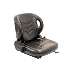 Uni Pro 58 Forklift Seat | Black Vinyl | Orange Seatbelt