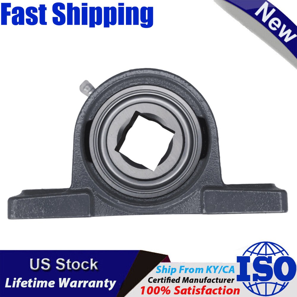 1-1/8″ Square Bore Pillow Block Bearing GW208PPB5-P Fits Tufline TPBT60