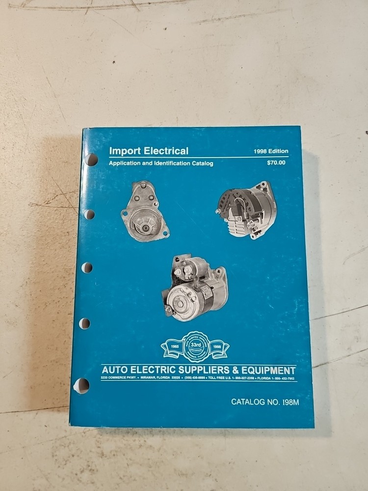 Auto Electric Suppliers & Equipment Import Electrical Identification Catalog