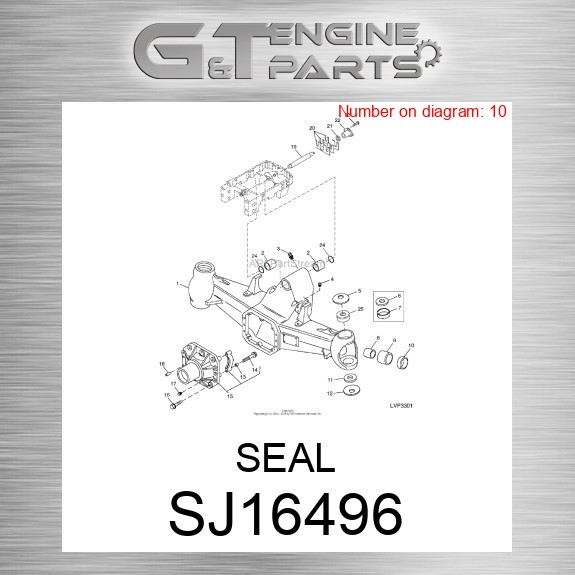 SJ16496 SEAL fits JOHN DEERE (NEW AFTERMARKET)