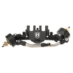 MEUS RACING Nylon SCX24 Axles with Isokinetic 3-Section Front and Rear, Black