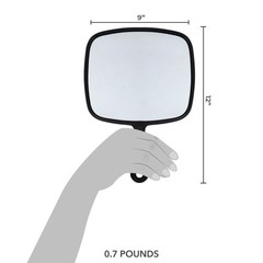 ForPro Professional Collection Extra Large Hand Mirror with X-Large, Black