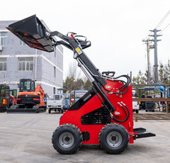 870kg Mini Skid Steer Loader MS380 23HP Dual Pump Wheeled Skid Steer Free Ship