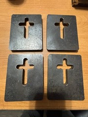 RWM Weld-On Steel Crucifix Plate 3/8″ Thick For 4 Piece Kit