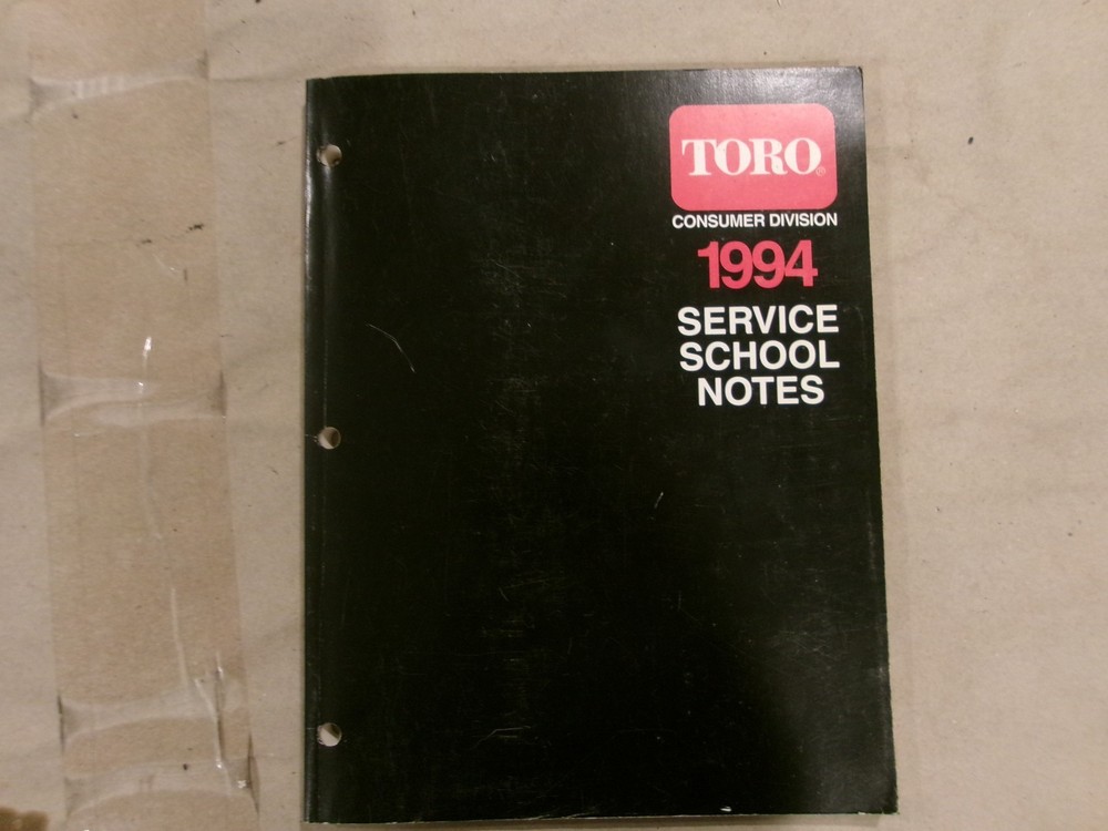 Toro 1994 Service School Notes