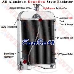 8N8005 Aluminum Tractor Radiator Fits Ford 8N 9N 2N Models 86551430 789 790 791