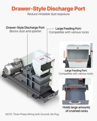 VEVOR Jaw Crusher 6.10 x 5.12 inch Feed Size Stone Rock Crushing Machine 220V