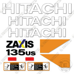Fits Hitachi ZX135US-5 Decal Kit Z-Axis Excavator – 7 YEAR OUTDOOR 3M VINYL!