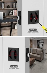 Goldenwarm Pocket Door Lock 2 Pack For Bed/Bath Matte Black Contemporary