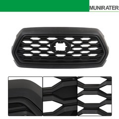 Front Upper Grille Honeycomb Grill Assembly Matte Black Tacoma 2016-2022