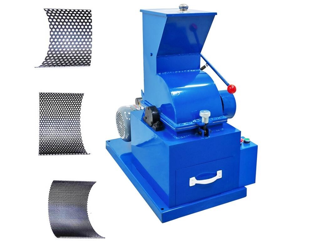 Hammer Crusher with 3/6/10mm Screens Cement Stone Rock Crusher 200-400 KG/H 220V