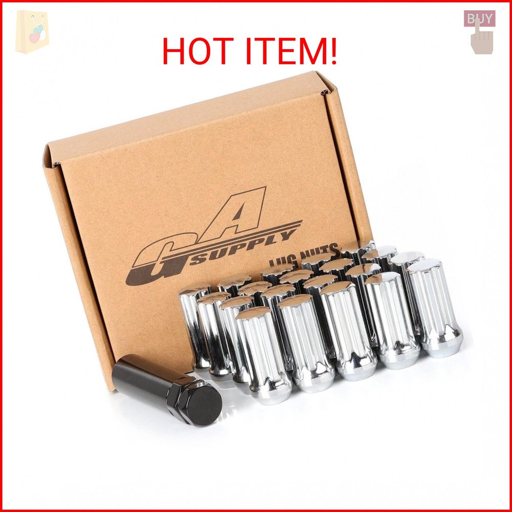 GAsupply 1/2-20 Lug Nuts, 1/2 X 20 Closed End Acorn Tuner Long Spline Lug Nuts 2