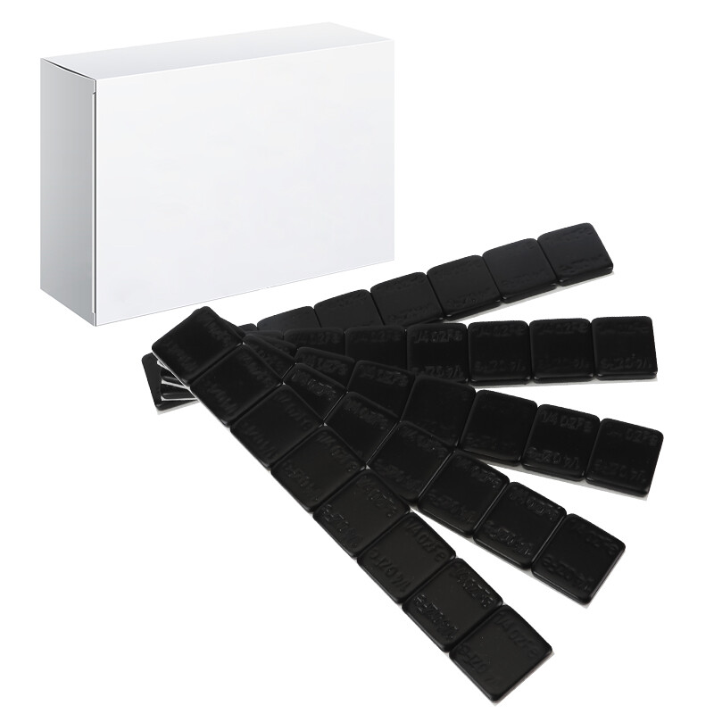 1/4oz, 0.25oz, Black, Adhesive Stick on Wheel Weights, EasyPeel Type,black