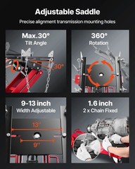 Low Profile Floor Jack,2200 lbs / 1 Ton Lifting Capacity Telescoping Transmissio