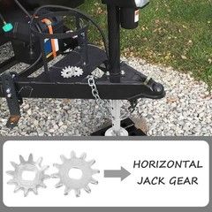 jojofuny Horizontal Hydraulic Jack Gear Repair Kit 4.50X4.50X0.40CM, Silver