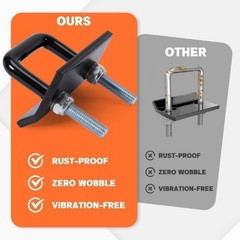 Hitch Stabilizer 2 Inch – Anti Rattle Hitch Clamp & Tightener for Trailers, Univ