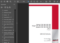 CASE IH 350 STEIGER TRACTOR MANUAL OPERATORS SERVICE SHOP ENGINE REPAIR PDF USB