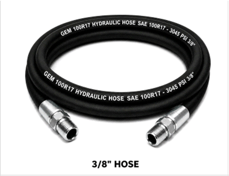 3/8″ 1 Wire 100R17 Hydraulic Hose Assembly with NPT Male 3/8″ Fittings 3045 PSI