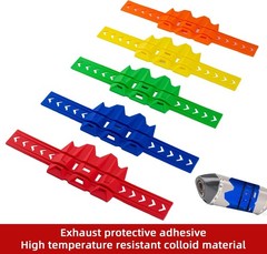 Motorcycle Universal Exhaust Heat Shield Cover Muffler Pipe Guard Color: green
