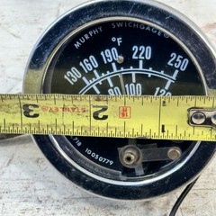 Vintage 3” Murphy Chrome Temperature Switch Gauge 10050779 Car Truck Rat Rod