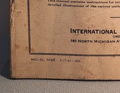 1941 McCormick Deering~Instruction Manual~Farmall Cultivator HM-221. #-4