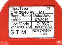 STM Tipo CMI 28/40 A9 Red Gear Box 90-2508-00169-Z