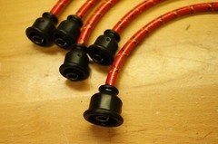 Massey Ferguson TO-30 Red Black Yellow Cloth Copper Spark Plug Wire MF Tractor