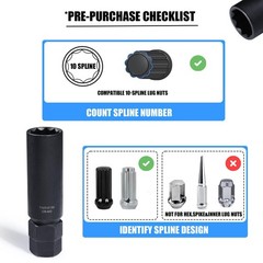 VEXPLO 10 Spline Lug Nut Key Set, Thicker Wall Wall, 3 Piece Pack