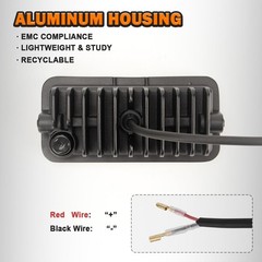 4x 40W LED Work Lights Headlights For Kubota Skid Steer SVL75 SVL95 V0511-53510