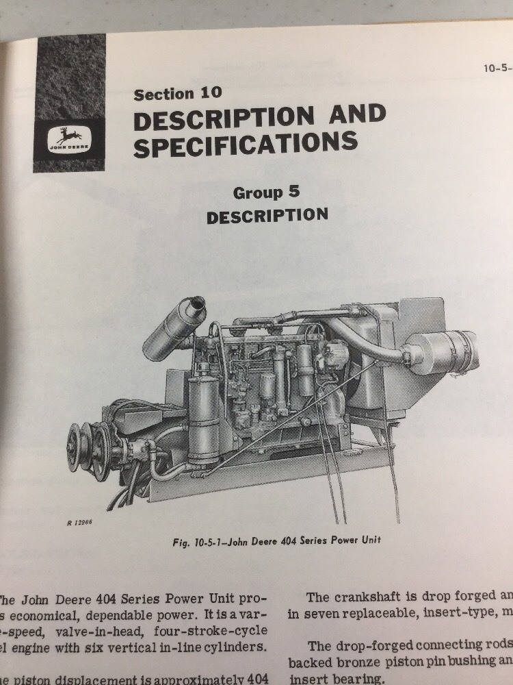 John Deere 404 Series Power Unit Service Manual