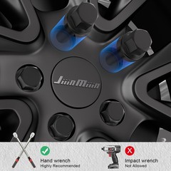 Jiiinmiiin M14X1.5 Black Wheel Lug Bolts Wheelbolt Thread For Wheel Spacers