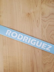 RODRIGUEZ Last name decal sticker vinyl (2) PAIR Gloss WHITE 8″ FAST USA