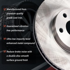 Front Brake Rotors Ceramic Pads Toyota Corolla Matrix Pontiac Vibe 2003-2008