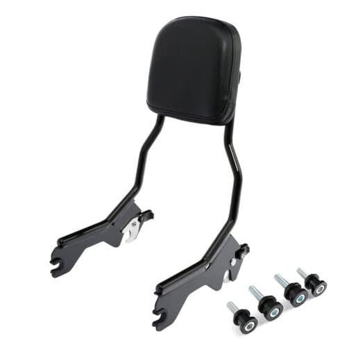 Detachable Sissy Bar Backrest For Softail Low Rider Sport Glide 18+ Gloss Black