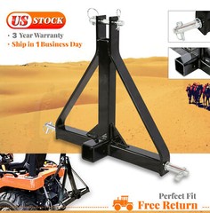 3 Point Hitch 2″ Receiver Trailer Steel Category 1 Tractor Tow Drawbar Adapter