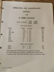 Hercules JX JXL Series 6 Cyl Gas Engine Operations & Maintenance Manual NICE!